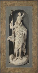 Saint Christopher. Around 1478 by Hans Memling