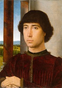 Portrait of a Man at a Loggia by Hans Memling