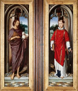 St John Baptist and St Lawrence, by Hans Memling