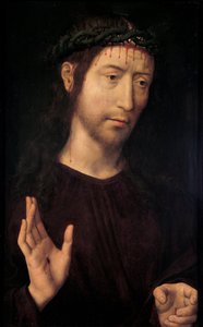 The Man of Sorrows Blessing by Hans Memling