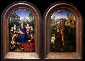 The Virgin and Child Surrounded by Saints, the Donor and Saint John the Baptist Diptych