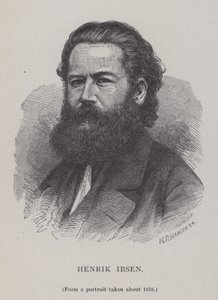 Henrik Ibsen, Norwegian playwright, theatre director and poet by Hans Peter Hansen
