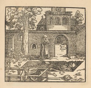 Crying Woman by a Grave