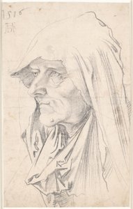 Portrait of an Old Woman in Profile to the Left by Hans Schäufelein