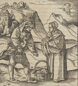 A Farmer and his Patron by Hans Schäufelein the Elder