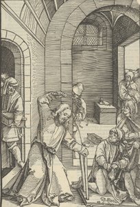 Christ Purifying the Temple, from Speculum Passionis Domini Nostri Ihesu Christi by Hans Schäufelein the Elder