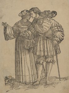 Dancing Couple IV, from The Wedding Dancers by Hans Schäufelein the Elder