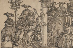 Musicians and Onlookers by Hans Schäufelein the Elder