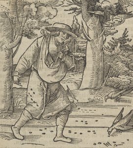 The Birds Eating the Seeds of the Sower, from Hymmelwagen auff dem, wer wol lebt..., 1517