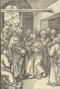 The Incredulity of Thomas, from Speculum passionis domini nostri Ihesu Christi, 1507 by Hans Schäufelein the Elder