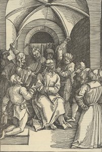 The Mocking of Christ, from Speculum passionis domini nostri Ihesu Christi, 1507 by Hans Schäufelein the Elder