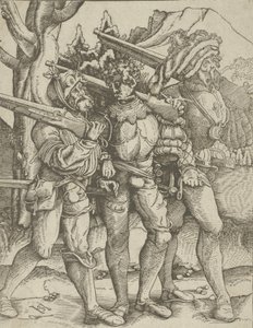 Three Soldiers with Muskets, ca. 1511-1515 by Hans Schäufelein the Elder