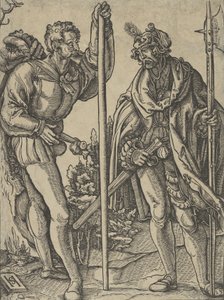 Two Soldiers with Lance and Halberd Conversing, ca. 1515 by Hans Schäufelein the Elder