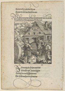 Urged by Fürwittig, Theuerdanck Tries to Manipulate a Polishing Stone, from Theuerdanck, 1517 by Hans Schäufelein the Elder