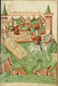 A Naked King, Tied to a Board, is Dragged from the City by Hans Schilling