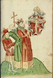King Avenir, Josaphat, and Nachor Behold the Throne of Grace in Heaven by Hans Schilling