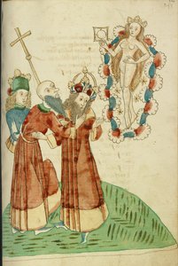 King Avenir, Josaphat, and a Pagan Scholar Behold the Personification of Venus by Hans Schilling