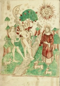 The Garden of Eden and Adam and Eve Eating the Forbidden Fruit by Hans Schilling