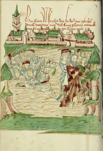 The crossing of the Red Sea Ms Ludwig XV 9 fol. 56v, 1469
