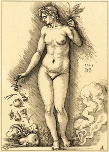 Ceres, Strewing Fruits by Hans Sebald Beham