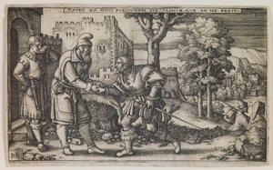 Departure of the Prodigal Son from the series The History of the Prodigal Son by Hans Sebald Beham