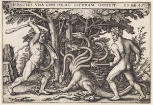 Hercules Slaying the Hydra by Hans Sebald Beham
