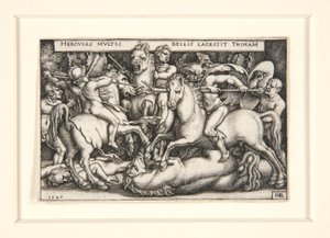 Hercules Defeating the Trojans by Hans Sebald Beham