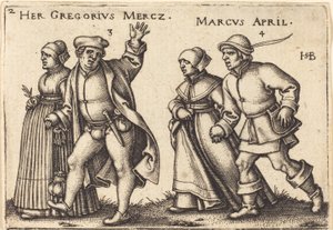 March and April by Hans Sebald Beham