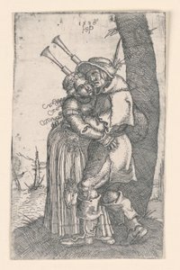 The Bagpiper by Hans Sebald Beham