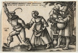 The Peasant Wedding or the Twelve Months: No. 7, 1546 by Hans Sebald Beham