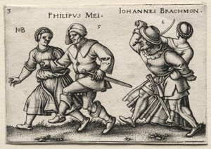 The Village Wedding: Philipus Mei Johannes Brachmon by Hans Sebald Beham