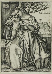 The Virgin and Child with the Parrot by Hans Sebald Beham