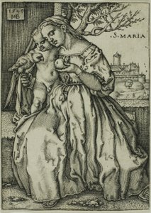 The Virgin and Child with the Parrot by Hans Sebald Beham