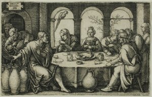 The Wedding at Cana by Hans Sebald Beham