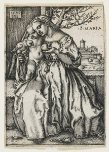 Virgin and Child with a Parrot by Hans Sebald Beham