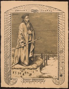 Allegory of January. Designs for 