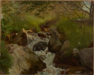 Stream Between Rocks by Hans Thoma