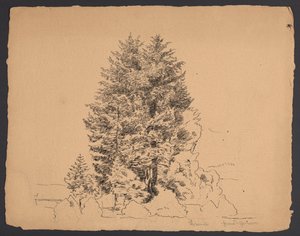 Trees in Bernau by Hans Thoma