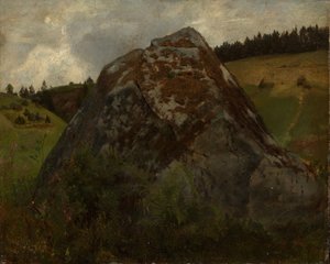 Rock in a Meadow Valley by Hans Thoma