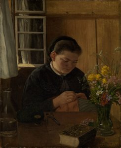 Approaching Girl by Hans Thoma