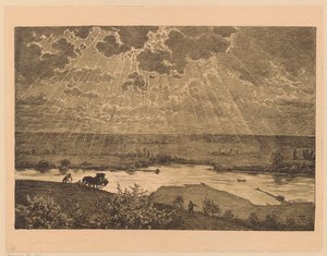 Landscape with a Sower and a Ploughman on the Main by Hans Thoma