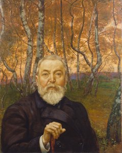 Self-Portrait in a Birch Grove