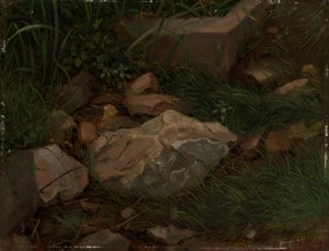 Stones in the Grass by Hans Thoma