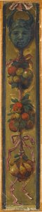 Wall Frieze from the Music Room of the Pringsheim House, Munich: Horned Mask with Three Bundles of Apples and Pears. Left of Inv.-No. 1920