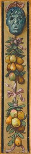 Wall Frieze from the Music Hall of the Pringsheim House, Munich: Mask with Wide Open Mouth, Pears and Apple Garlands. Left of Inv.-No. 1917