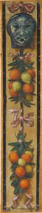 Wall Frieze from the Music Room of the Pringsheim House, Munich: Mongolian Mask with Bundles of Oranges and Lemons. Right of Inv.-No. 1918