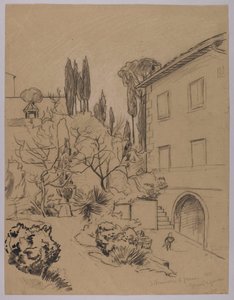 View of the Monastery of St. Francis in Florence by Hans Thoma