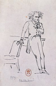 Portrait of Francois-Rene de Chateaubriand by Hans Toepper