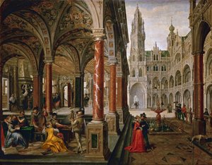Palace with musicians
