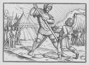 David Kills Goliath by Hans after Holbein the Younger